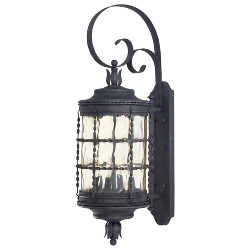 Minka Lavery Outdoor Wall Light with Clear Glass in Spanish Iron by Minka Lavery 8882-A39