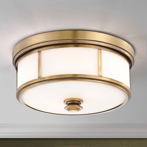 Minka Lavery Harbour Point 13.5-Inch Flush Mount Ceiling Light in Liberty Gold by Minka Lavery 4365-249