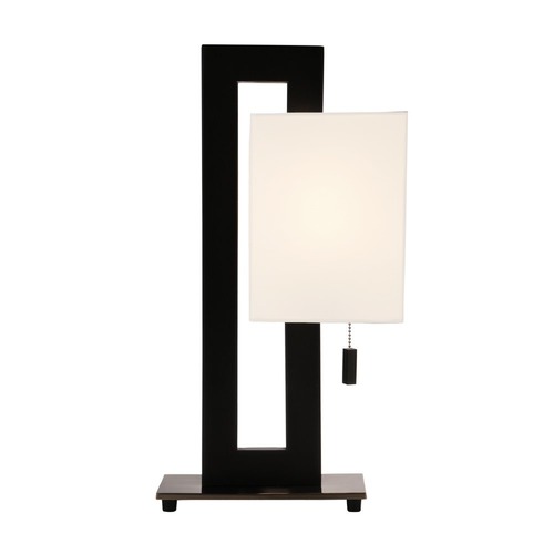 Design Classics 20-Inch Tall Modern Rectangle Table Lamp 801 BK/09