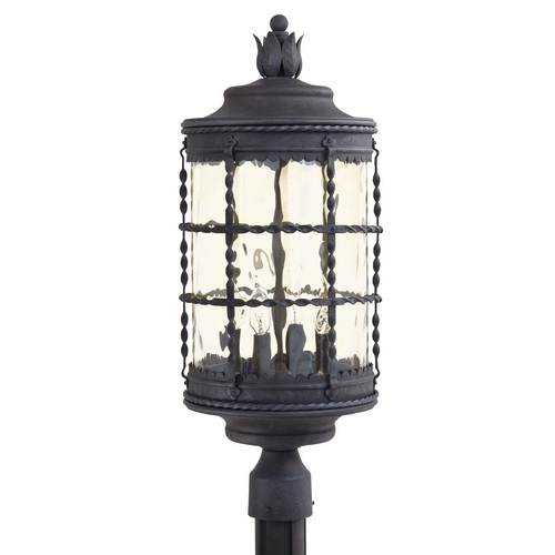 Minka Lavery Post Light with Clear Glass in Spanish Iron by Minka Lavery 8886-A39