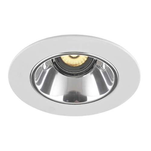 Recesso Lighting by Dolan Designs GU10 Adjustable Clear Reflector Trim for 4-Inch Line and Low Voltage Recessed Cans T414C-WH