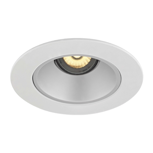 Recesso Lighting by Dolan Designs GU10 Adjustable Satin Reflector Trim for 4-Inch Line and Low Voltage Recessed Cans T414S-WH