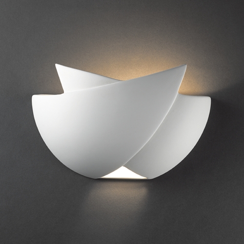 Justice Design Group Sconce Wall Light in Bisque Finish CER-2500-BIS
