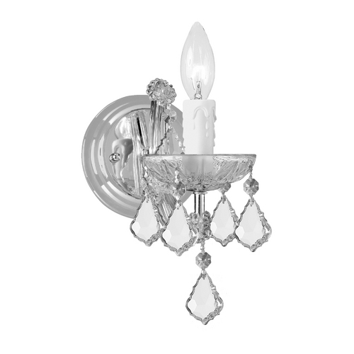 Crystorama Lighting Maria Theresa Crystal Sconce Wall Light in Polished Chrome by Crystorama Lighting 4471-CH-CL-MWP