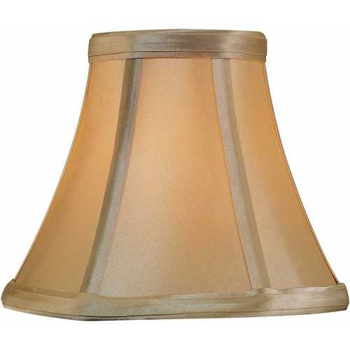 Lite Source Lighting Light Gold Bell Lamp Shade with Clip-On Assembly by Lite Source Lighting CH5172-6