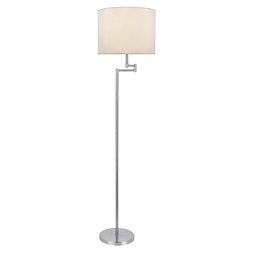 Lite Source Lighting Durango Polished Steel Floor Lamp by Lite Source Lighting LS-82215PS/WHT