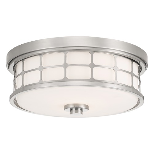 Quoizel Lighting Outpost Flush Mount in Brushed Nickel by Quoizel Lighting QF3413BN