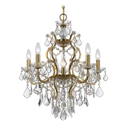 Crystorama Lighting Crystorama Filmore 6-Light Crystal Chandelier in Antique Gold 4455-GA-CL-MWP