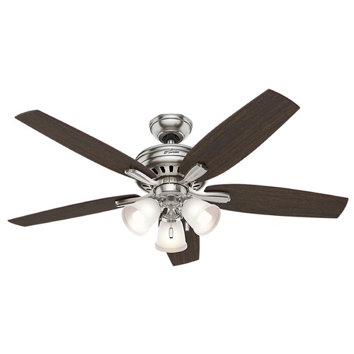 Hunter Fan Company Newsome Brushed Nickel Ceiling Fan by Hunter Fan Company 53318
