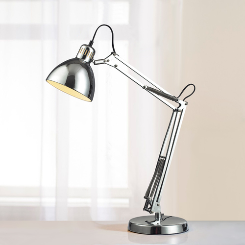 Elk Lighting Modern Swing Arm Lamp in Chrome Finish D2176