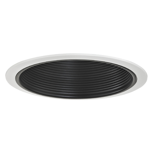 Recesso Lighting by Dolan Designs Stepped Black Baffle Trim for 6-Inch Recessed Housings T603B-WH