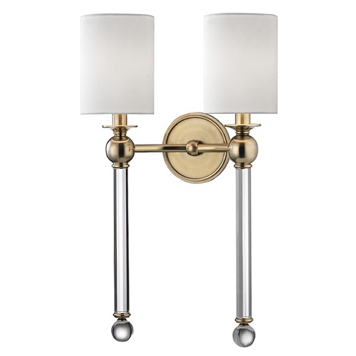Hudson Valley Lighting Gordon 2-Light Sconce in Aged Brass by Hudson Valley Lighting 6032-AGB