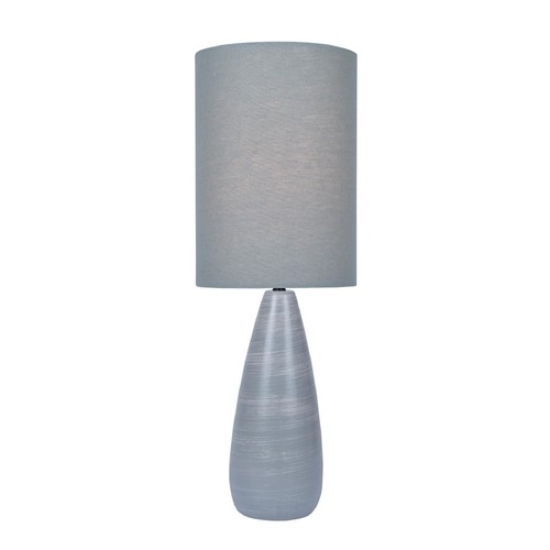 Lite Source Lighting Quatro Brushed Grey Table Lamp by Lite Source Lighting LS-23999GRY/GRY