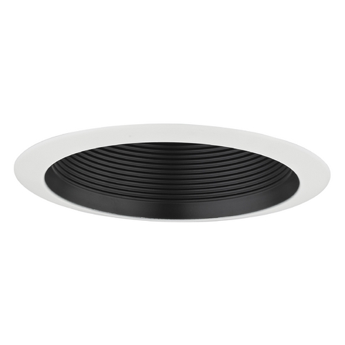Recesso Lighting by Dolan Designs Black Baffle Cone Trim for 6-Inch Recessed Cans T613B-WH
