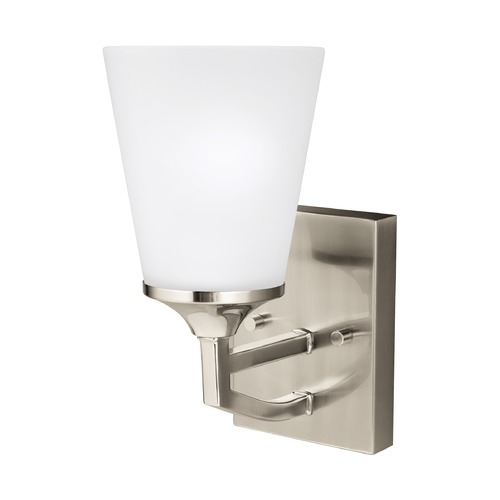 Generation Lighting Hanford Wall Sconce in Brushed Nickel by Generation Lighting 4124501-962