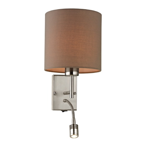 Modern LED Switched Sconce Wall Light in Brushed Nickel Finish 17151/2-LED Destination Lighting