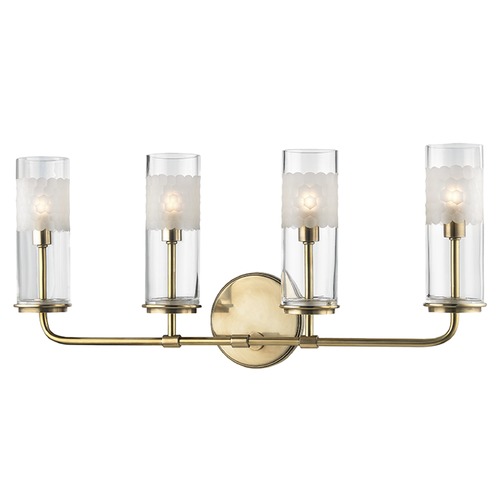 Hudson Valley Lighting Wentworth 4-Light Bath Light in Aged Brass by Hudson Valley Lighting 3904-AGB