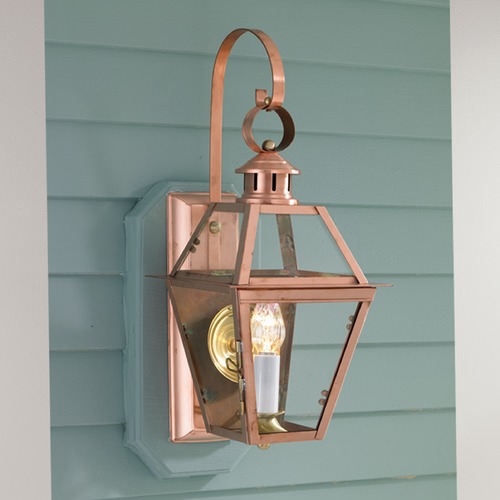Norwell Lighting Norwell Lighting New Orleans Copper Outdoor Wall Light 2253-CO-CL