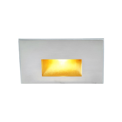 WAC Lighting Stainless Steel LED Recessed Step Light with Amber LED by WAC Lighting WL-LED100F-AM-SS