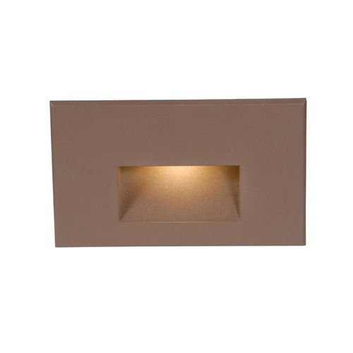 WAC Lighting Bronze LED Recessed Step Light with Blue LED by WAC Lighting WL-LED100F-BL-BZ