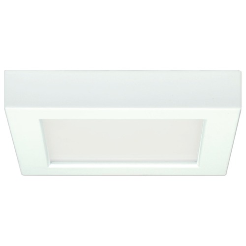 Design Classics Lighting Flush Mount LED Light Square White 5-1/2-Inch 2700K 120V 8324-27-WH