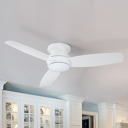 Minka Aire Traditional Concept 52-Inch LED Hugger Fan in White by Minka Aire F594L-WH
