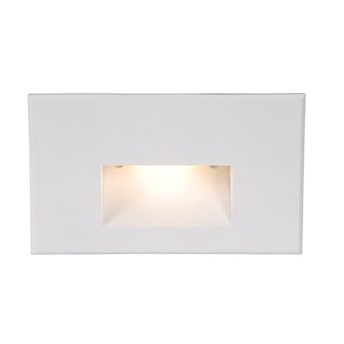 WAC Lighting White LED Recessed Step Light with Blue LED by WAC Lighting WL-LED100F-BL-WT