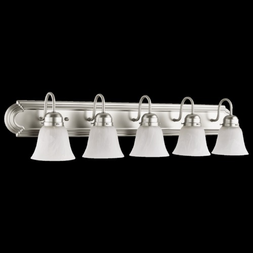 Quorum Lighting Satin Nickel Bathroom Light by Quorum Lighting 5094-5-165