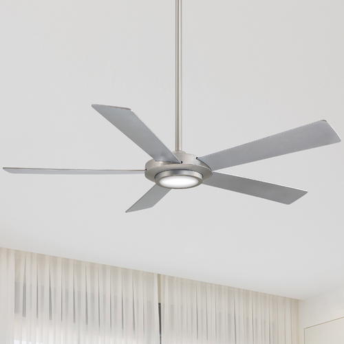 Minka Aire Sabot 52-Inch LED Fan in Brushed Nickel  Light Kit by Minka Aire F745-BN