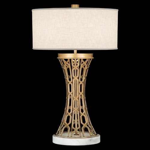 Fine Art Lamps Fine Art Lamps Allegretto Gold Burnished Gold Leaf with Subtle Brown Highlights Table Lamp with Drum 784910-2ST