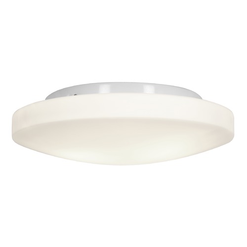 Access Lighting Modern Flush Mount with White Glass in White Finish by Access Lighting 50161-WH/OPL