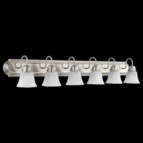 Quorum Lighting Satin Nickel Bathroom Light by Quorum Lighting 5094-6-165