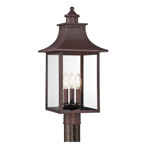 Quoizel Lighting Chancellor Post Light in Copper Bronze by Quoizel Lighting CCR9010CU