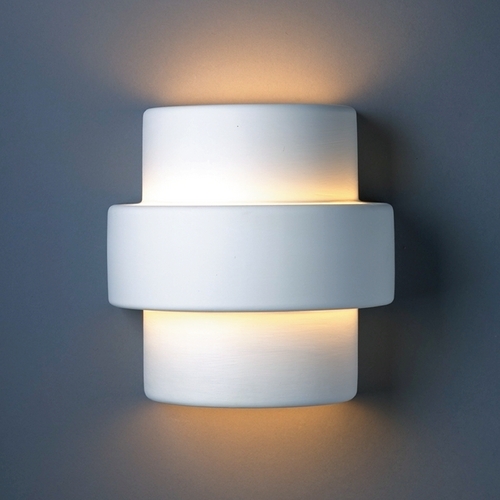 Justice Design Group Sconce Wall Light in Bisque Finish CER-2215-BIS