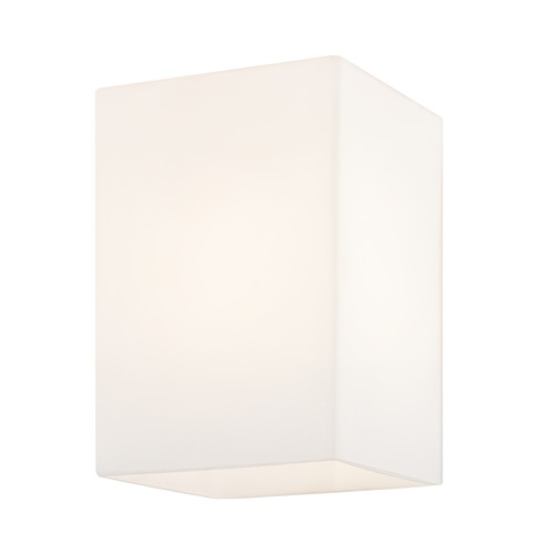 Design Classics Lighting Satin White Square Glass Shade 3.75-Inch Wide 1.63-Inch Fitter GL1062