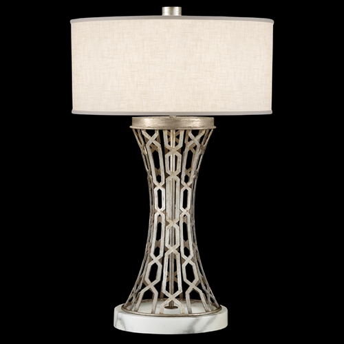 Fine Art Lamps Fine Art Lamps Allegretto Silver Platinized Silver Leaf with Subtle Brown Highlights Table Lamp with 784910ST