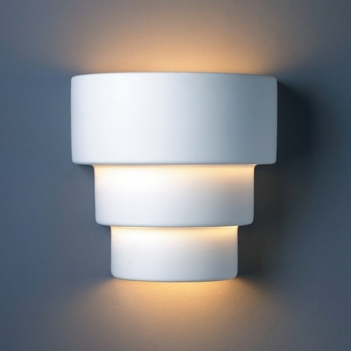 Justice Design Group Sconce Wall Light in Bisque Finish CER-2225-BIS