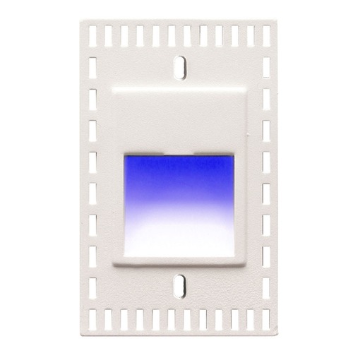 WAC Lighting White LED Recessed Step Light with Blue LED by WAC Lighting WL-LED200TR-BL-WT