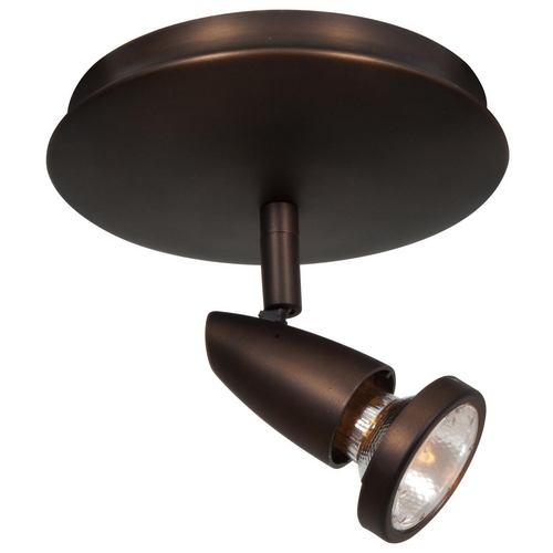 Access Lighting Modern Directional Spot Light with White Glass in Bronze by Access Lighting 52220-BRZ
