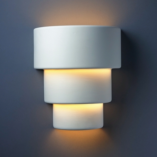 Justice Design Group Sconce Wall Light in Bisque Finish CER-2235-BIS