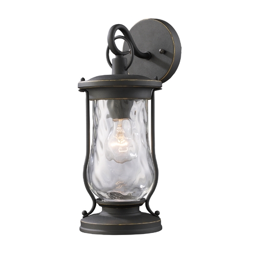 Elk Lighting Outdoor Wall Light with Clear Glass in Matte Black Finish 43016/1
