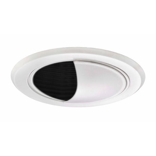 Recesso Lighting by Dolan Designs Black Airtight Wall Washer Trim for 5-Inch Recessed Cans T520B-WH