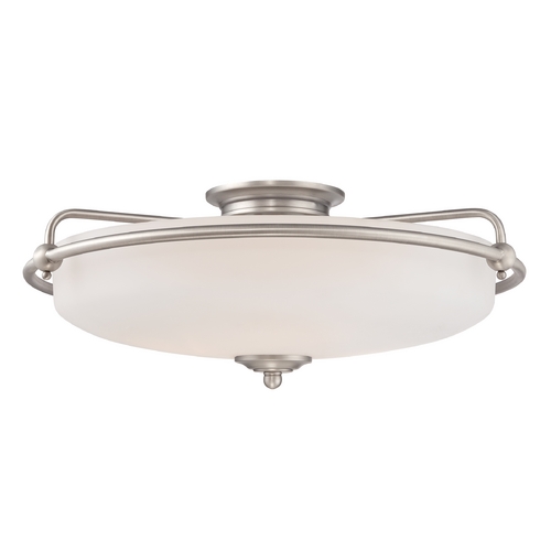Quoizel Lighting Griffin 21-Inch Semi-Flush Mount in Antique Nickel by Quoizel Lighting GF1621AN