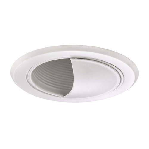 Recesso Lighting by Dolan Designs White Airtight Wall Washer Trim for 5-Inch Recessed Cans T520W-WH