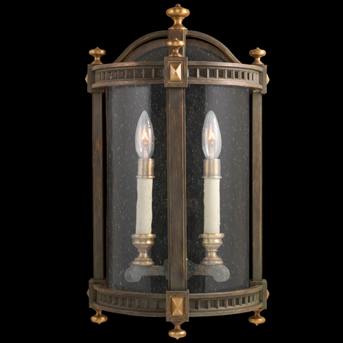 Fine Art Lamps Seeded Glass Outdoor Wall Light Brown and Gold Highlights Fine Art Lamps 565081ST