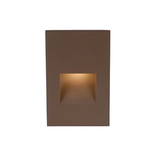 WAC Lighting Bronze LED Recessed Step Light with Red LED by WAC Lighting WL-LED200-RD-BZ