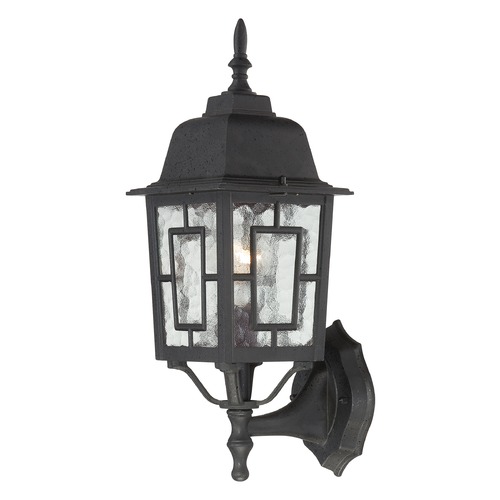Nuvo Lighting Outdoor Wall Light with Clear Glass in Textured Black by Nuvo Lighting 60/4926