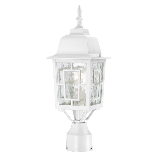 Nuvo Lighting Post Light with Clear Glass in White by Nuvo Lighting 60/4927