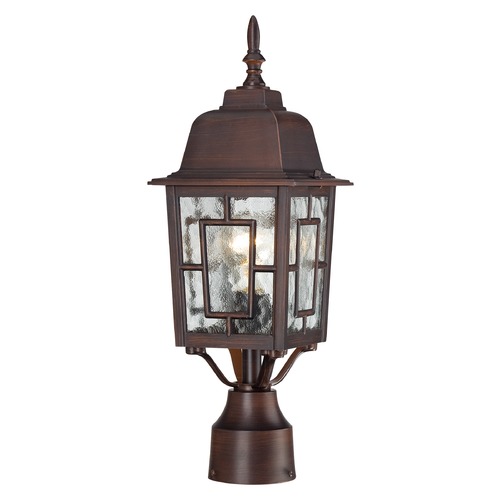 Nuvo Lighting Post Light with Clear Glass in Rustic Bronze by Nuvo Lighting 60/4928