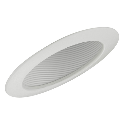 Recesso Lighting by Dolan Designs 6-Inch White Recessed Sloped Ceiling Baffle Trim T663W-WH